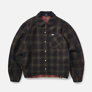 BONDED REVERSIBLE CHECK SHIRT - NERO
