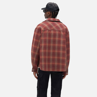 BONDED REVERSIBLE CHECK SHIRT - NERO