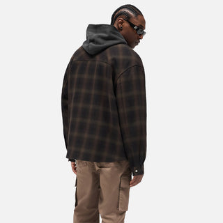 BONDED REVERSIBLE CHECK SHIRT - NERO