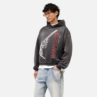 LOADED WITH LOVE HOODIE - STAINED BLACK