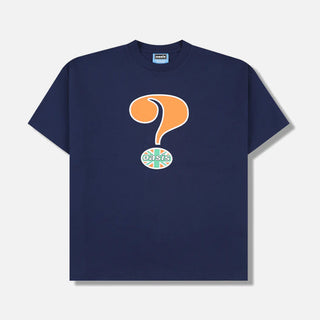 OASIS X PLEASURES QUESTION MARK T-SHIRT - NAVY
