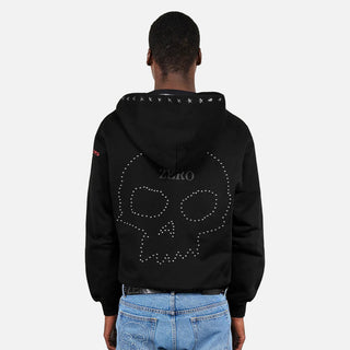 ZERO STUDDED HOODIE - BLACK