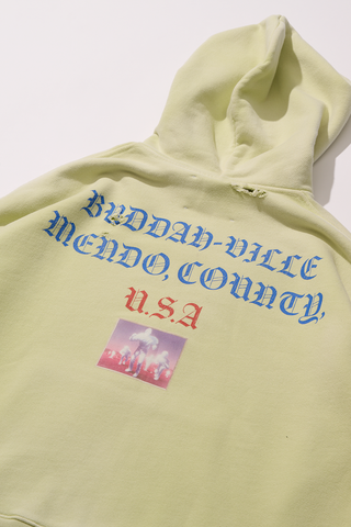 ETERNAL RETURN HOODED SWEATSHIRT - LIGHT GREEN
