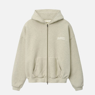 90S FULL ZIP HOODIE - WASHED VAINLLA HEATHER