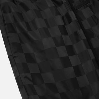 NYLON CHECKERED GYM SHORT - VINTAGE BLACK