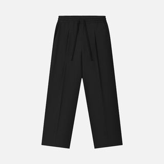 PLEAT FRONT DRAWSTRING PANT - VINTAGE BLACK