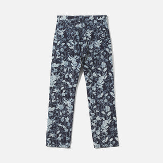 STRAIGHT JEAN - 13OZ DENIM ROSE PRINT - INDIGO