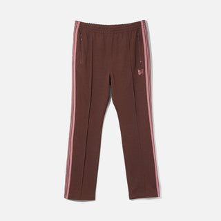 NARROW TRACK PANT POLY SMOOTH - BROWN