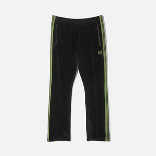 NARROW TRACK PANT - C/PE VELOUR - BLACK