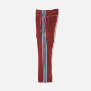 NARROW TRACK PANT - C/PE VELOUR - BURGUNDY