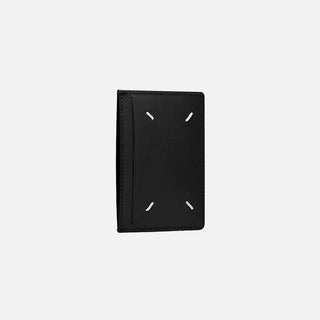 FOUR STITCHES VERTICAL CARDHHOLDER - BLACK