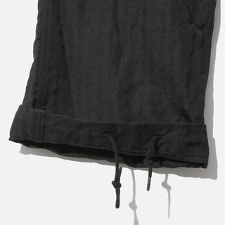 REVERSED SATEEN STRING FATIGUE PANT - BLACK