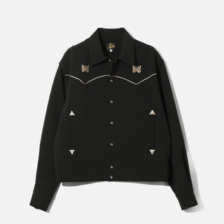 PIPING COWBOY JACKET POLY - BLACK