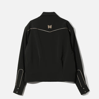 PIPING COWBOY JACKET POLY - BLACK