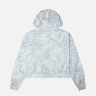 SNOW CAMO EYE LOGO ZIP-UP HOODIE - WASHED WHITE