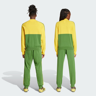 WALES BONNER X ADIDAS NYLON KNIT TRACK JAKCET - BOLD GOLD / CREW GREEN