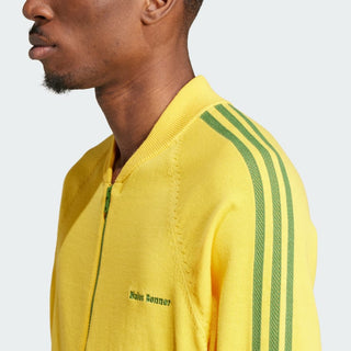 WALES BONNER X ADIDAS NYLON KNIT TRACK JAKCET - BOLD GOLD / CREW GREEN