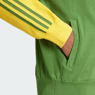 WALES BONNER X ADIDAS NYLON KNIT TRACK JAKCET - BOLD GOLD / CREW GREEN