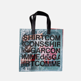 "SWEETS" PVC SHOPPING BAG - PURPLE / AQUA
