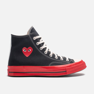 CDG PLAY X CONVERSE CHUCK 70 HIGH - BLACK / RED