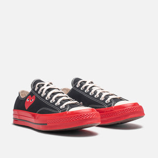 CDG PLAY X CONVERSE CHUCK 70 OX - BLACK / RED