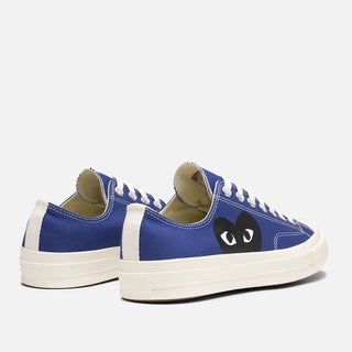 CDG PLAY X CONVERSE CHUCK 70 OX "BLACK HEART" - BLUE QUARTZ