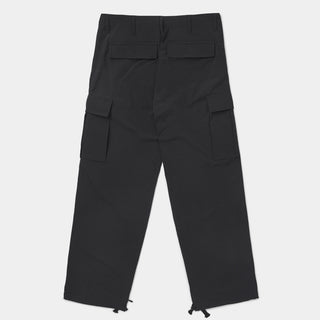 NYLON RELAXED CARGO PANT - BLACK