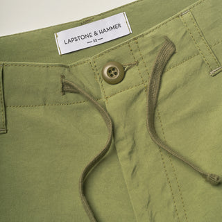 NYLON RELAXED CARGO PANT - OLIVE