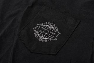 LAPSTONE LOGO POCKET TEE - BLACK