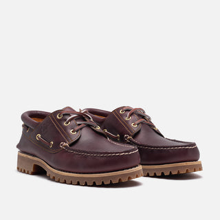 3 EYE CLASSIC BOAT SHOE - BURGUNDY PULL-UP