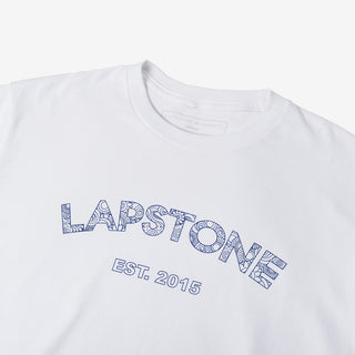 LAPSTONE ARCH DECO TEE - WHITE / NAVY