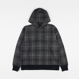 WOOL SIGNATURE HOODIE - BLACK PLAID